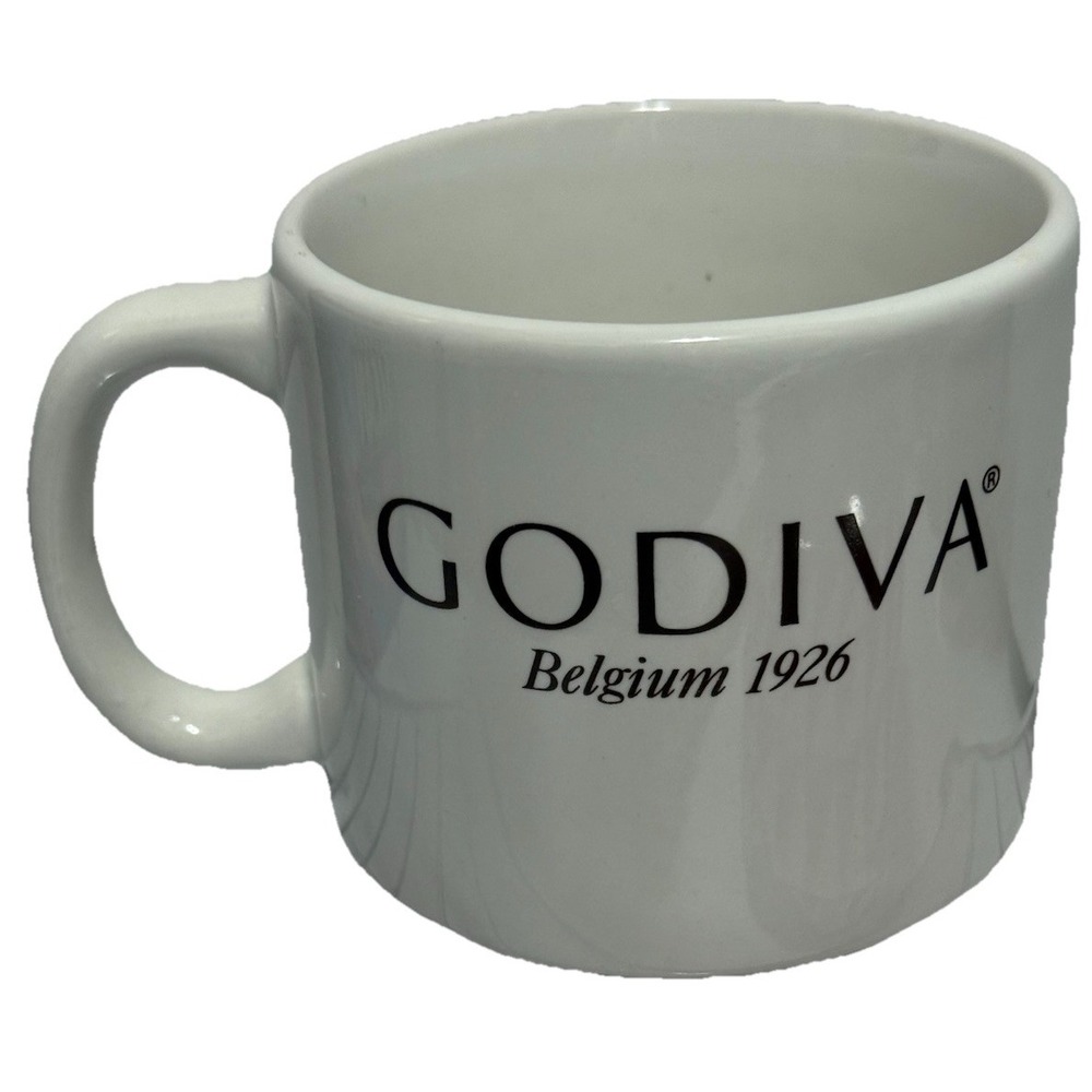 Godiva Belgium 1926 Mug By California Pantry 2016 White Mug With Brown Writing